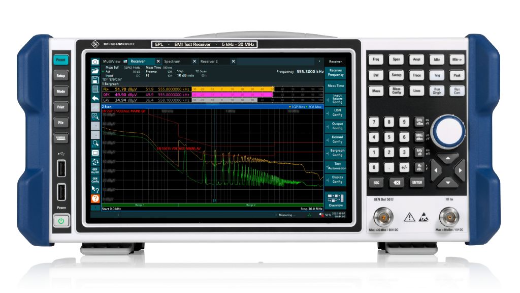 R&S®EPL1000 EMI test receiver, front low