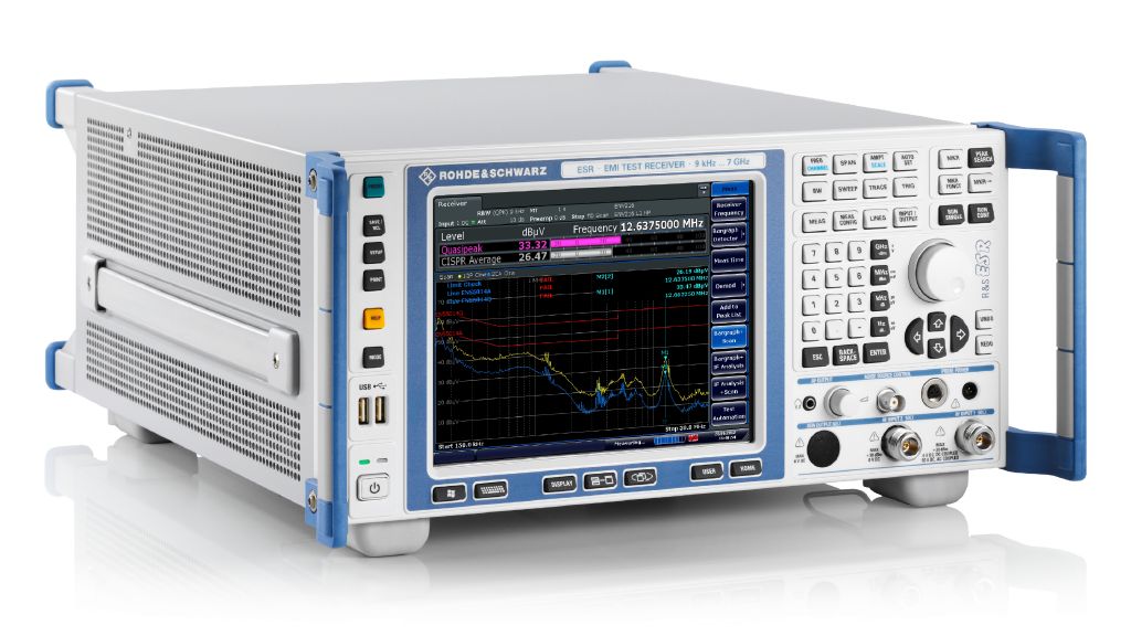 R&S®ESR EMI 測試接收機(jī)，側視圖