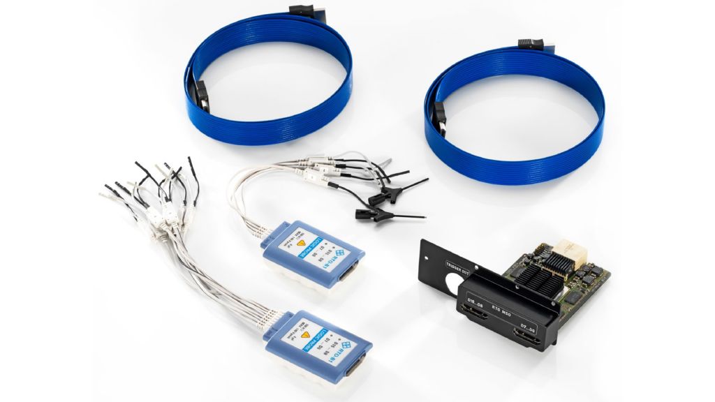 Mixed signal option oscilloscope hardware, Front view