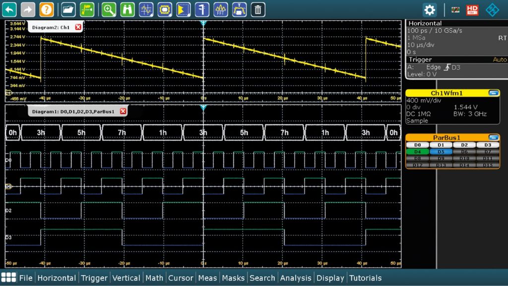 使用 R&S®SmartGrid 功能，根據需要在顯示屏上定位顯示數字通道。