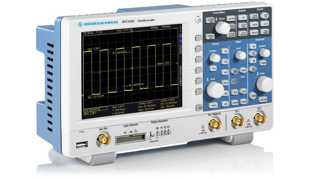 R&S®RTC1000 Oscilloscope, Side view